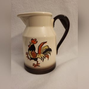Vintage Metlox Poppytrail red rooster pitcher.